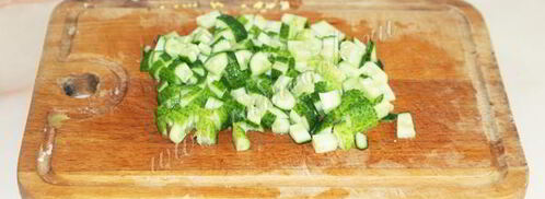 окрошка на кефире без колбасы. Шаг 6