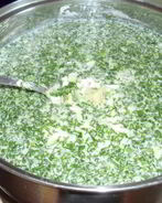 Окрошка на курином бульоне