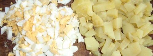 окрошка на курином бульоне. Шаг 3