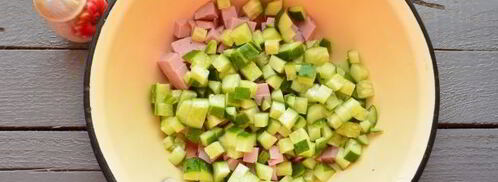 окрошка на майонезе и воде. Шаг 5