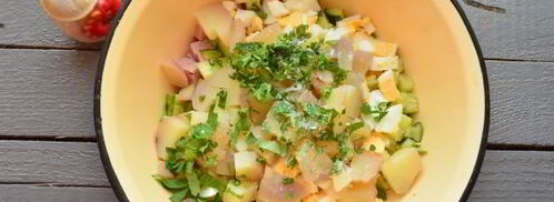 окрошка на майонезе и воде. Шаг 8