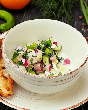 Окрошка на сметане