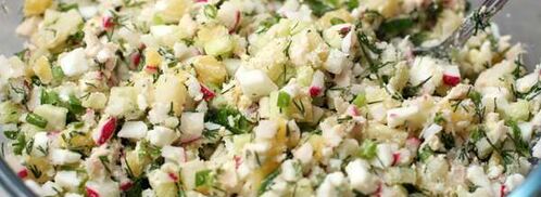 окрошка на тане с курицей. Шаг 9