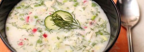 окрошка на тане с курицей. Шаг 10