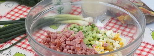 окрошка с горчицей. Шаг 6