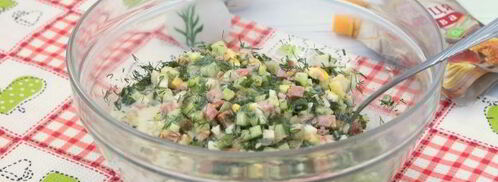 окрошка с горчицей. Шаг 10