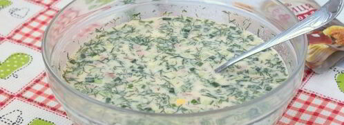 окрошка с горчицей. Шаг 11