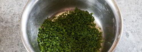 окрошка с копченой курицей. Шаг 4