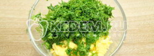 окрошка с курицей на квасе. Шаг 7