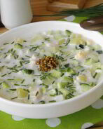 Окрошка с курицей