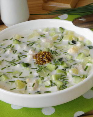 Окрошка с курицей