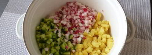 постная окрошка на квасе. Шаг 5