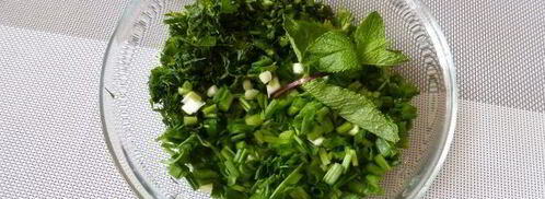 постная окрошка на квасе. Шаг 8