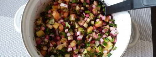 постная окрошка на квасе. Шаг 10