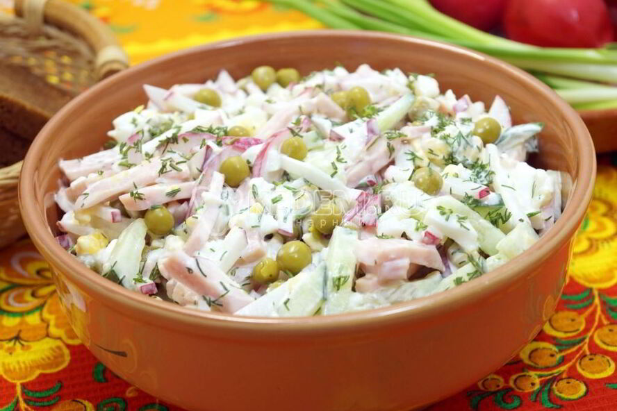 Рецепт салата окрошка