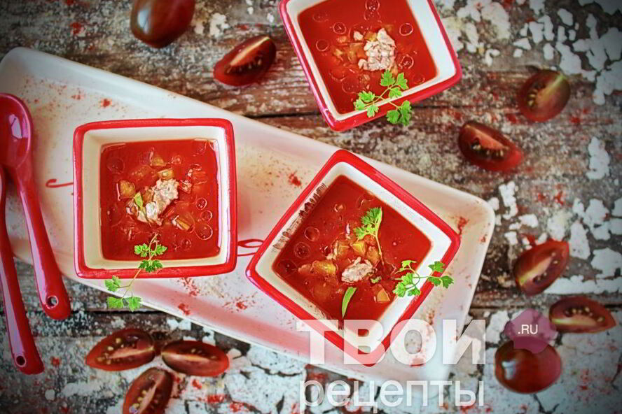 Рецепт томатной окрошки