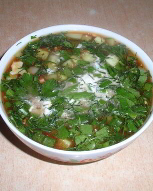 Вкуснейшая окрошка на квасе