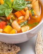 Итальянский овощной суп с макаронами