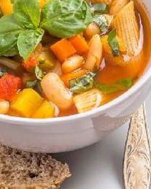 Итальянский овощной суп с макаронами