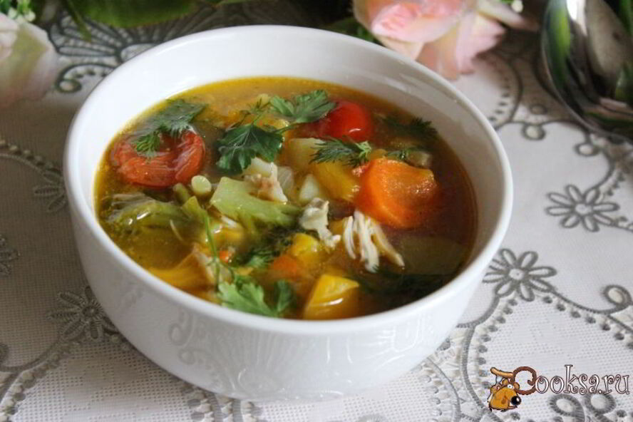 Рецепт куриного супа с овощами