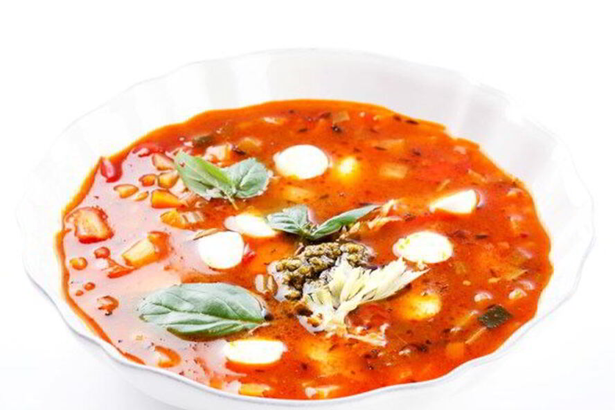 Рецепт минестроне с мини-моцареллой