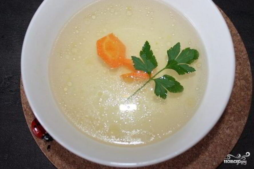 Рецепт овощного супа на курином бульоне