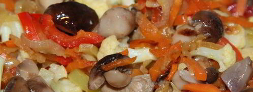 овощной суп с белково-кунжутным омлетом. Шаг 3