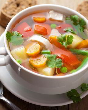 Овощной суп с грибами