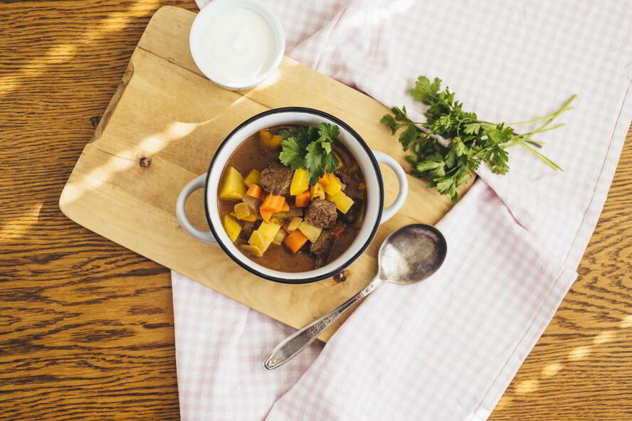 Рецепт супа-гуляша из говядины с овощами