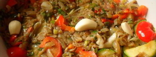 запеченный овощной суп с мясными фрикаделями. Шаг 6