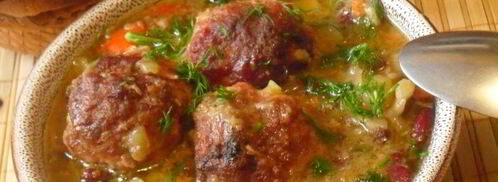 запеченный овощной суп с мясными фрикаделями. Шаг 11