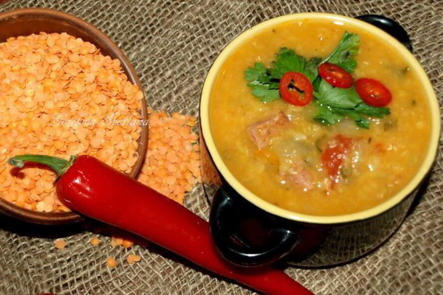 Рецепт чечевичной похлебки с сальчичоном