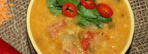 чечевичная похлебка с сальчичоном. Шаг 6