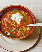 Деревенская похлебка из фасоли с ветчиной