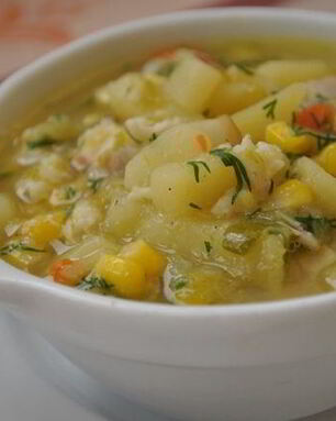 Похлебка с крабами и кукурузой