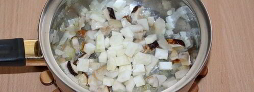 похлебка с тыквой, грибами и булгуром. Шаг 4