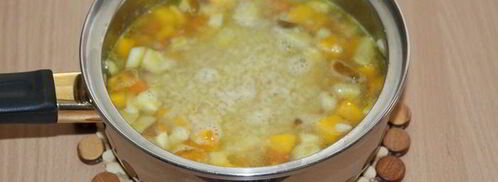 похлебка с тыквой, грибами и булгуром. Шаг 6