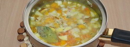 похлебка с тыквой, грибами и булгуром. Шаг 7