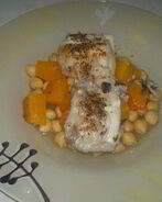 Рыбная похлебка с треской, нутом и тыквой