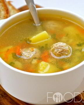 Простой суп с фрикадельками