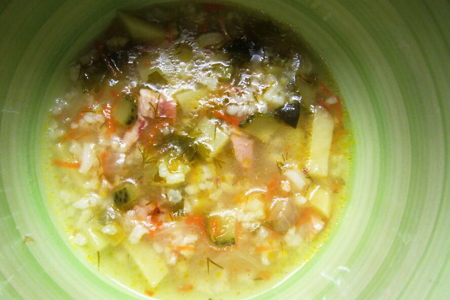 Рецепт рассольника по-деревенски с курицей