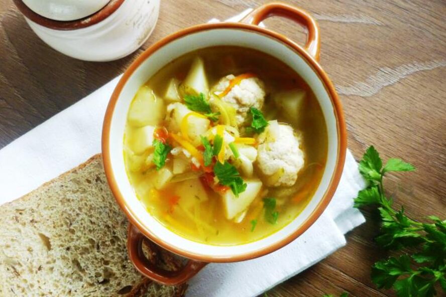 Рецепт рассольника с куриными фрикадельками