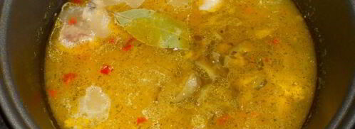 рассольник с курицей и пшеном в мультиварке. Шаг 8