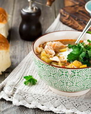 Рассольник с курицей в мультиварке