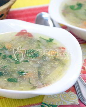 Рассольник с маринованными огурцами