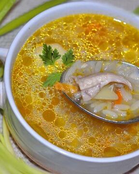 Рассольник с рисом классический