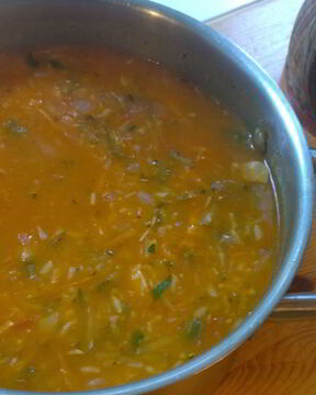 Рассольник свиной с рисом