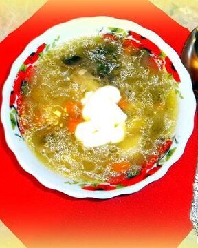 Грибные щи из квашеной капусты