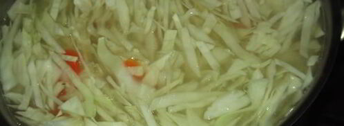 острые щи с рыбными консервами. Шаг 6