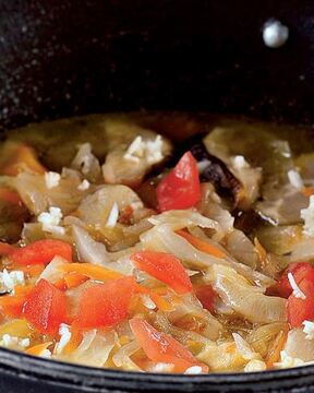 Постные щи из кислой капусты